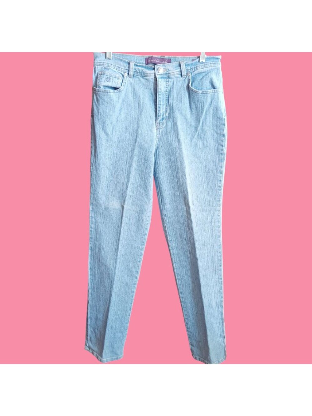 sz 10 Gloria Vanderbilt Amanda Jeans High Rise Straight Leg 31x31 Stretch